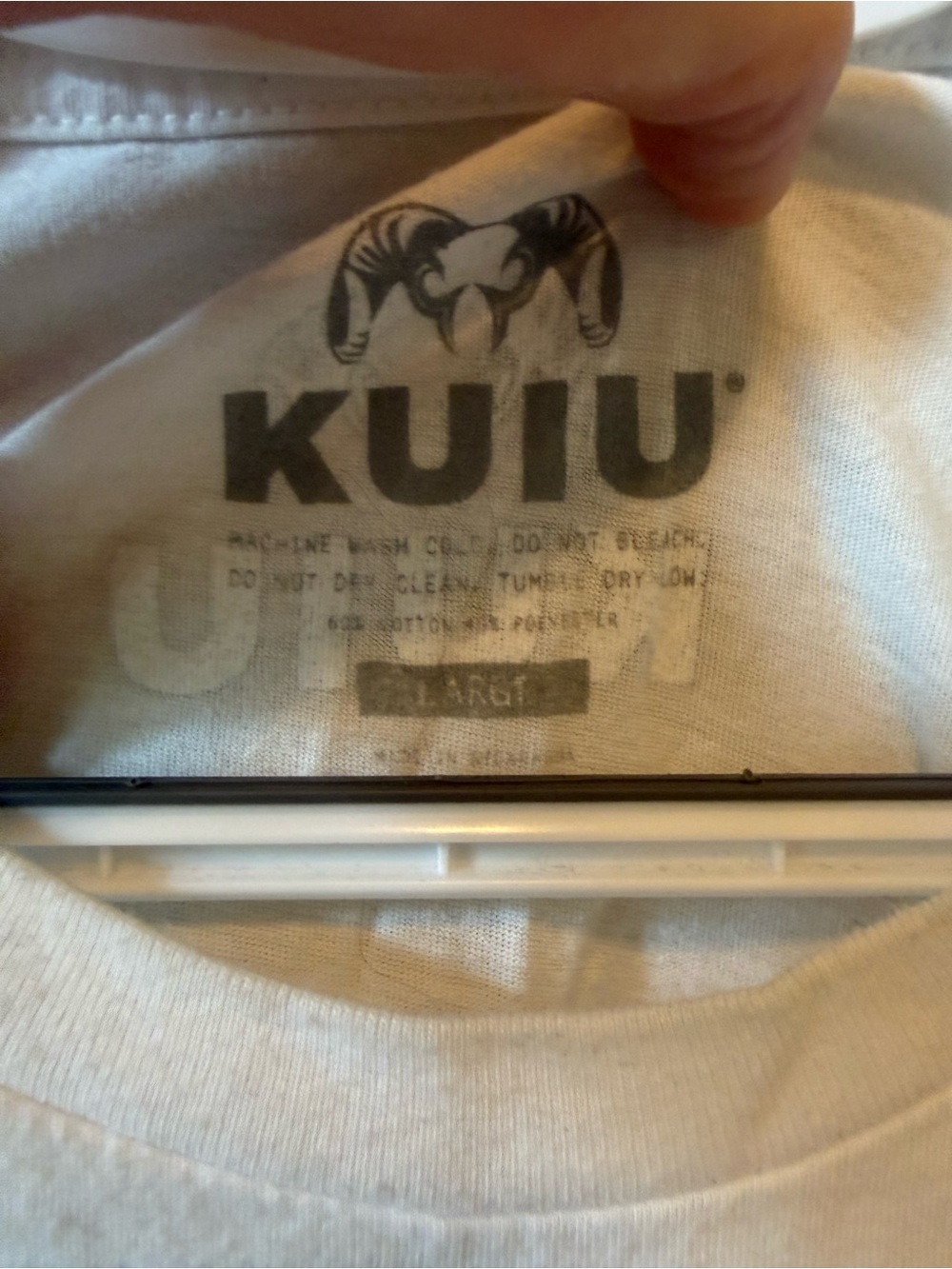KUIU White Tee with Gray Logo - Short Sleeve - Picture 3 of 3